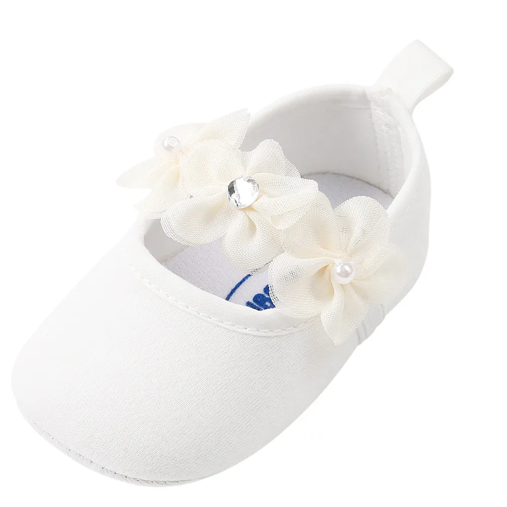 

All Seasons 100% Brand New Baby Girl Pearl Cotton Fabric Fashion Cotton Toddler First Walkers Solid Kid Shoes