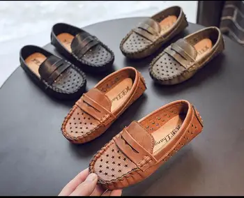 

2019 new breathable hollow children's princess shoes tendon soft bottom casual shoes Korean peas shoes