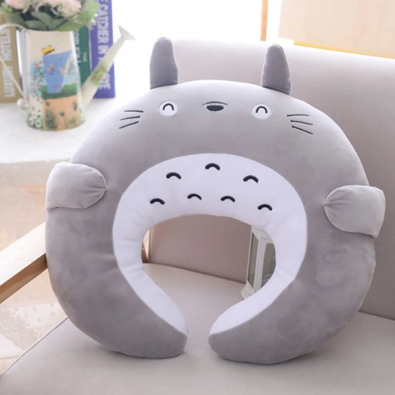 

1 Pc Kawaii Anime Hayao Miyazaki My Neighbor Totoro U Type Travel Pillow for Neck Soft Healthy Neck Cushion Stuffed Plush Toys