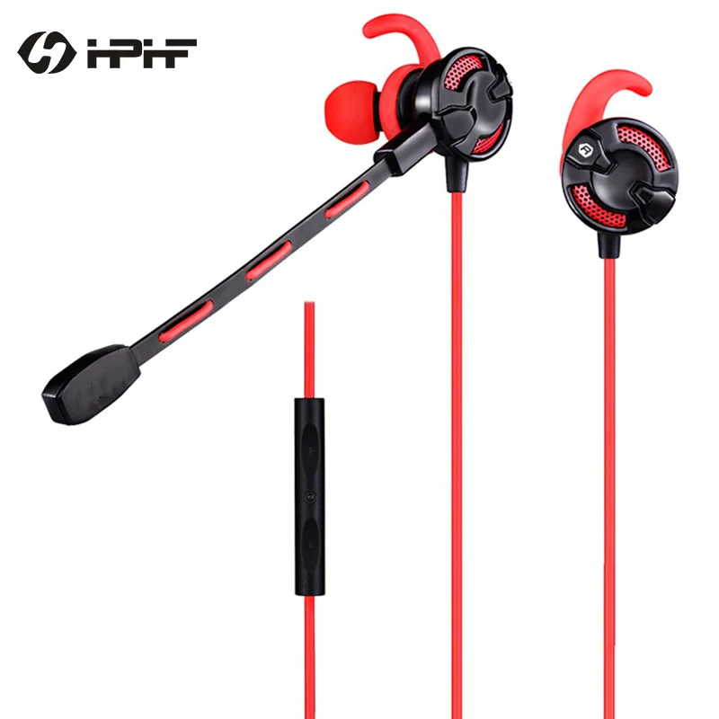 

HPHF Game Earphone With Mic 7.1 Virtual Surround Sound Music Headsets Button Control 3.5mm Plugfor PC Computer Cell Phone Gaming
