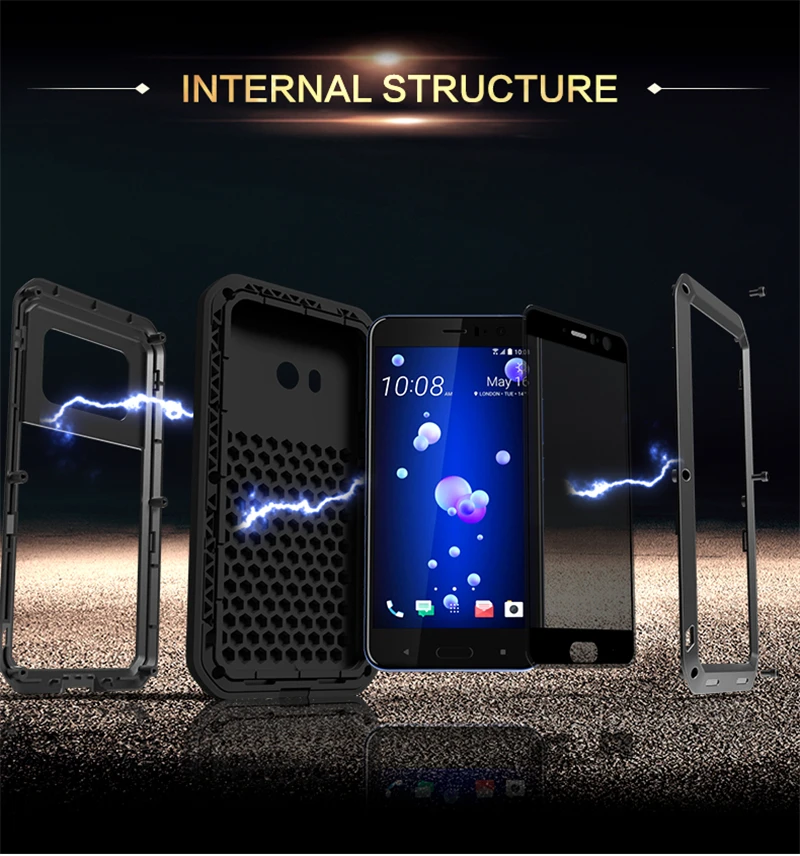 LOVE MEI Metal Case For HTC U11 Cover (6)