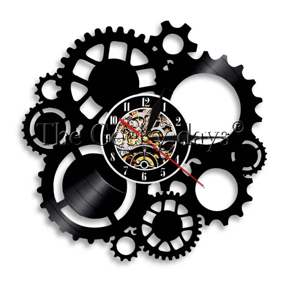 Parede de Luz Sinal de Engrenagens da Engrenagem Mudança da Cor Conduziu a Iluminação Lâmpada de Parede com Controle Preço Steampunk Levou Relógio Remoto 1 14 Sinal de Engrenagens da engrenagem Relógio Mudança