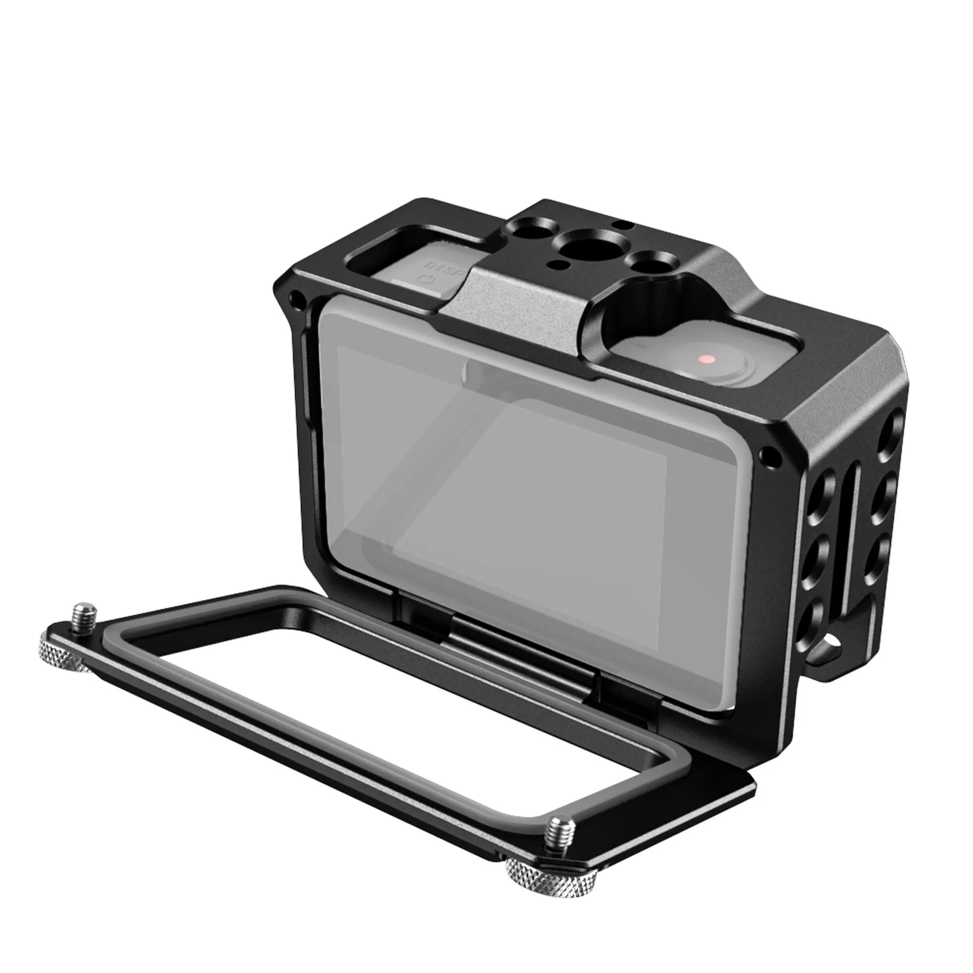SmallRig ACTION Camera Cage Protective Case for DJI Osmo Action Camera Accessories W/ 52mm Adapter for Filters & Wide Angle Lens
