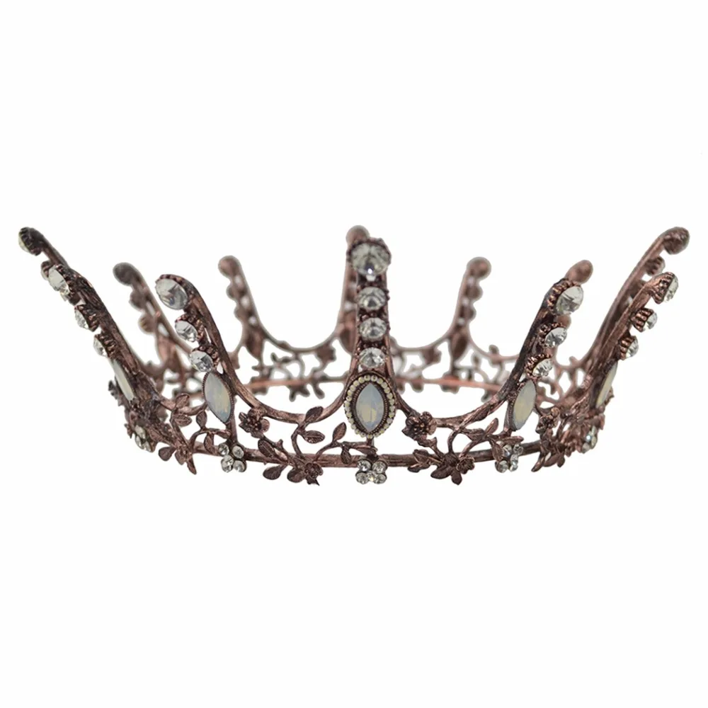 Европейский Королевский король, королева, корона, кристалл, свадебная голова, ювелирное изделие, корона, Тиары и короны, свадебные аксессуары для волос - Окраска металла: F-0474
