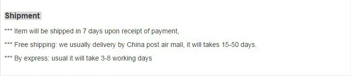 Shipment