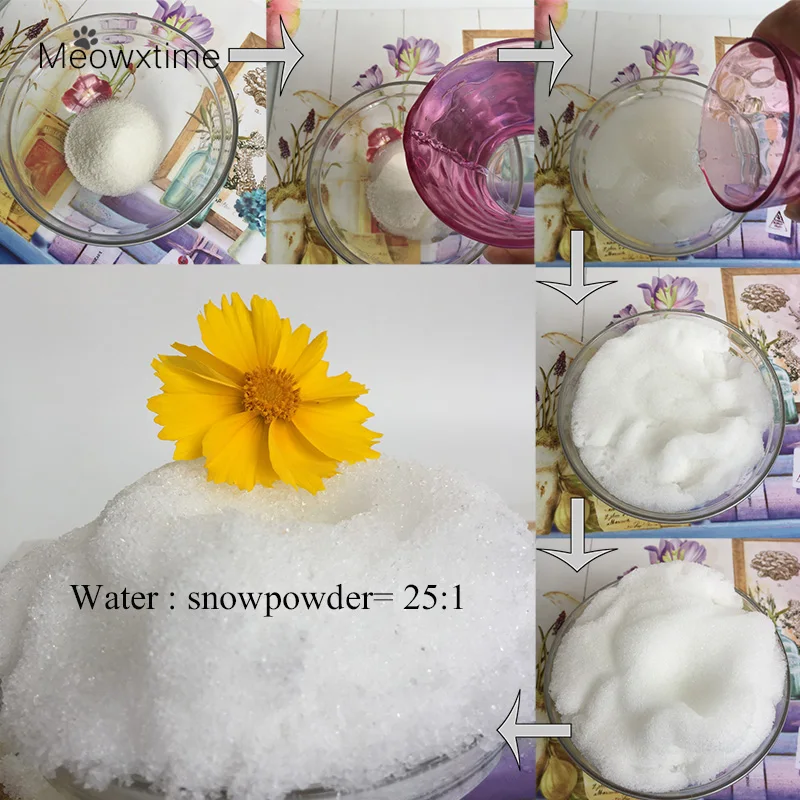 50g/bag Mer Christmas Gift DIY Snowflake Powder Man-made Magic Home Decor Artificial Snow Powder Scene christmas ornaments winter snow decoration