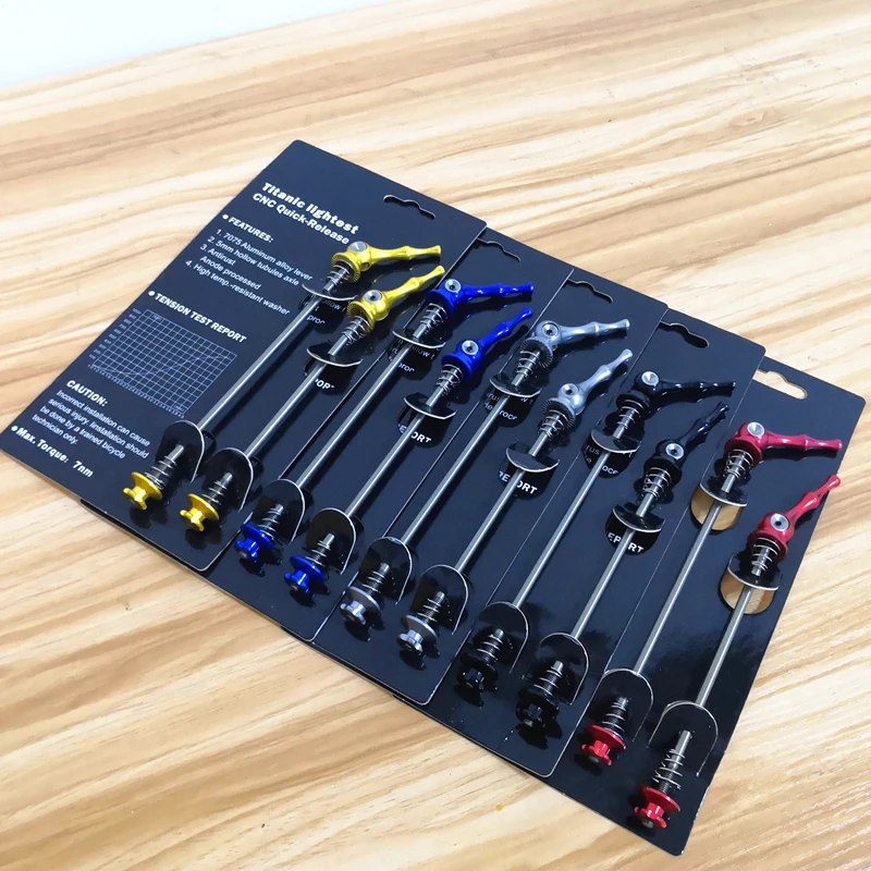 

ultralight Bicycle Skewers Titanium Road Mountain Bike Cycling MTB Wheel Hub Skewers Quick Release 5Colors