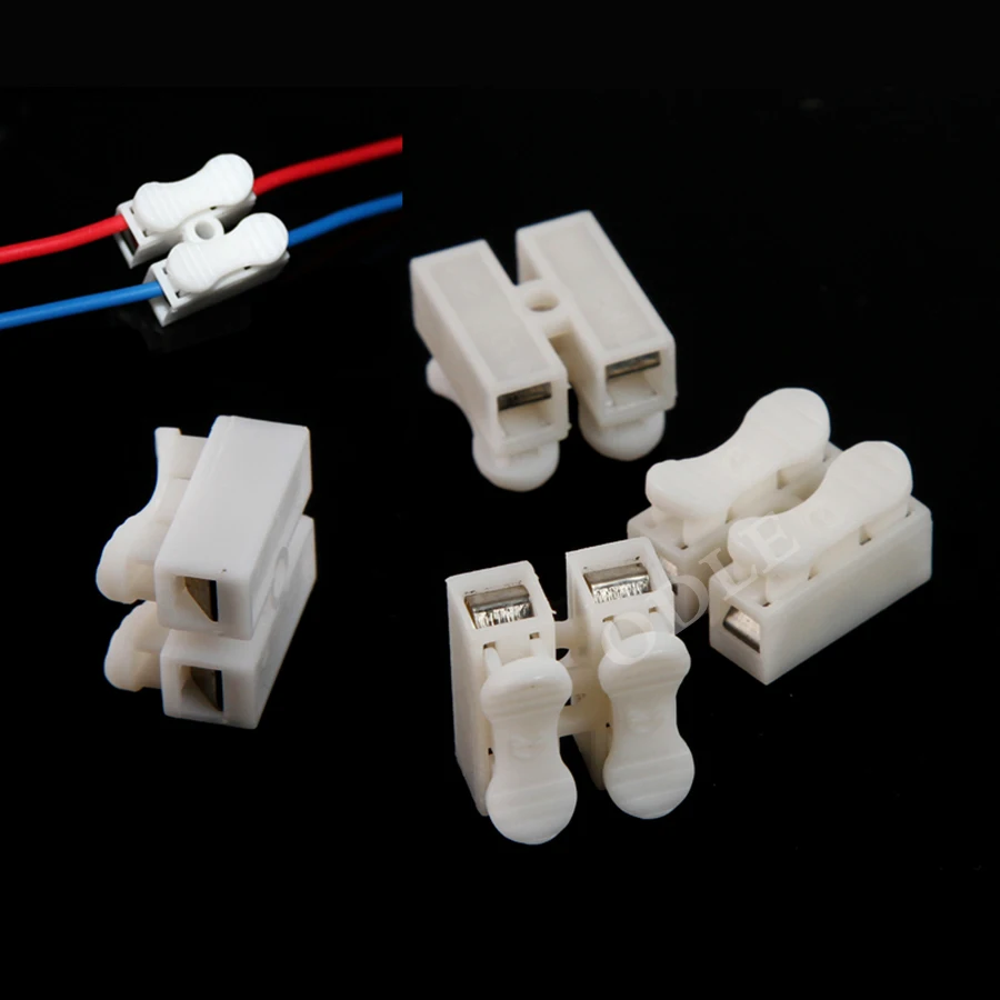 2pin spring Connector,wire with no welding no screws Quick Connector
