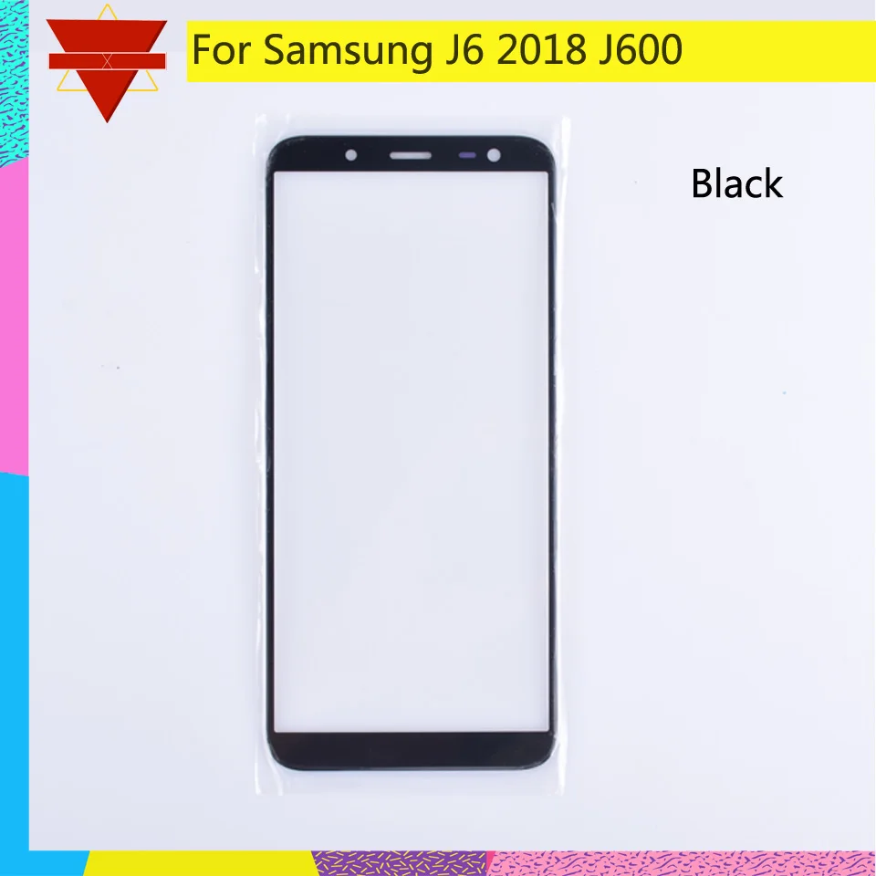 10 шт./лот, для samsung Galaxy J6 J600 J600F, сенсорный экран, внешнее стекло, сенсорный экран, объектив, ЖК-дисплей, переднее стекло для J6+ plus J610