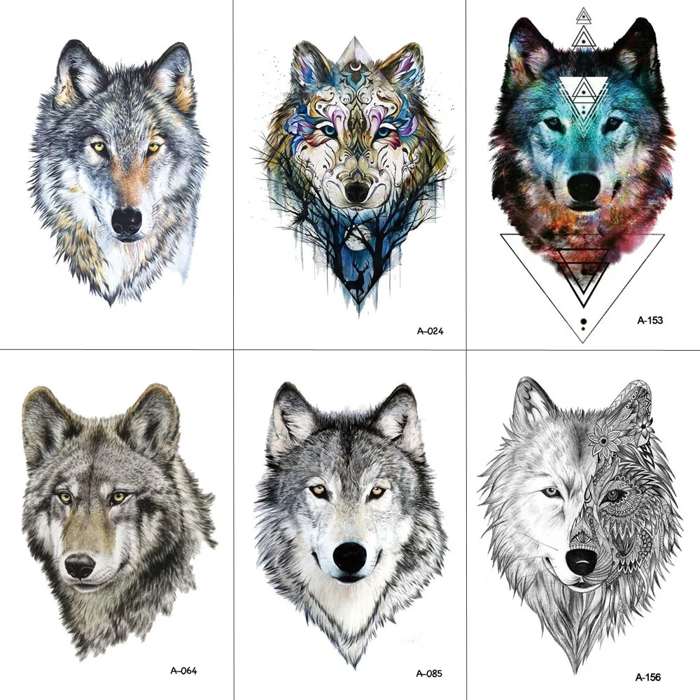 wyuen wolf temporary tattoo stickers waterproof women fake wyuen wolf temporary tattoo stickers waterproof women fake