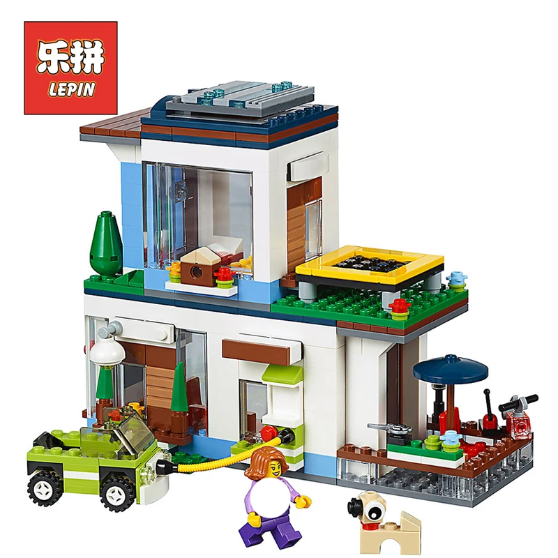 

Lepin 24048 City Modern Building House Toys Modular Modern Home 31068 Building Blocks Kits Creative Kids Toys Birthday Gift