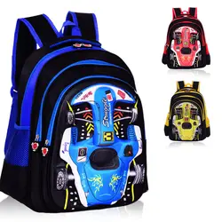 Детский рюкзак для детей сумки для начальной школы мультфильм 3D автомобиль школьные ранцы для мальчиков девочек Школьный рюкзак Mochila Infantil