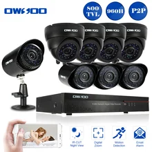 Owsoo 8ch полный 960 h/D1 HDMI DVR 800TVL Открытый безопасности Камера Системы 4* внутренний купол Камера+ 4* Водонепроницаемый пуля ИК Камера S комплект