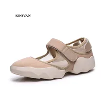 Koovan/сезон весна-лето; студенческие Повседневные кроссовки с сеткой; женские сандалии; коллекция года; дышащая мягкая обувь на плоской подошве для работы и вождения; обувь для беременных женщин