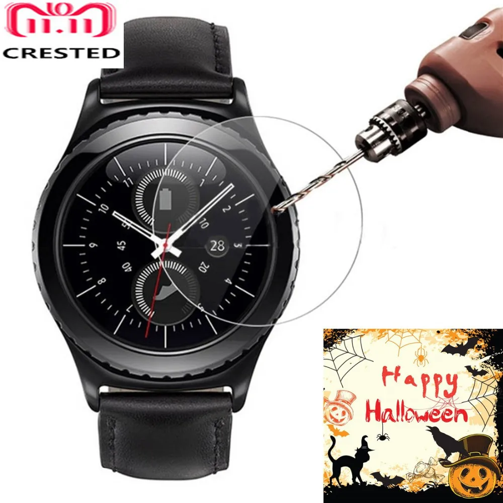 CRESTED Tempered Glass For Samsung Gear S3 Frontier Galaxy 46mm/42/Classic S2 screen Protector Film S 3 9H 2.5D Explosion-proof CRESTED Tempered Glass For Samsung Gear S3 Frontier Galaxy 46mm/42/Classic S2 screen Protector Film S 3 9H 2.5D Explosion-proof