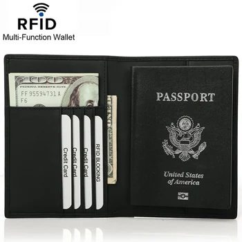 

REID Cow Genuine Leather Super Thin Men Wallet Card Holder Passport Cover Purses Money Clip Card Case Man High Quality