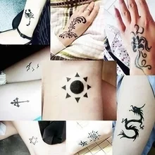 Новые 3 шт хны шишки красный коричневый черный+ 20 шт трафареты временные татуировки наборы боди-арт Mehandi чернила для краски тела