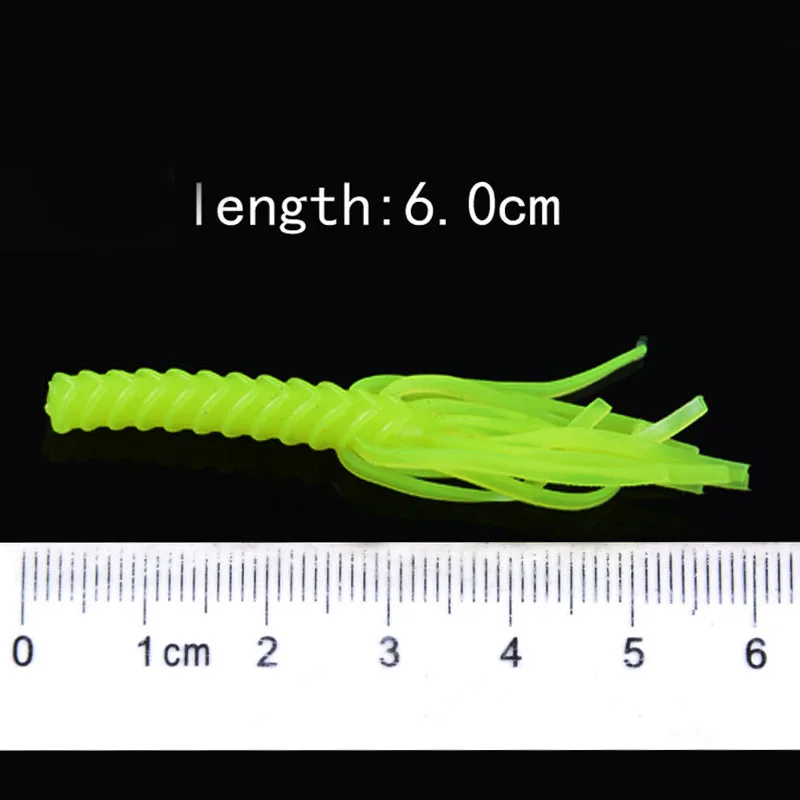 Fishing lure 20pcs/lot 1.3g 6cm Multi-tail soft lure worm  Artificial wobbler quality professional Fly fishing accessories pesca