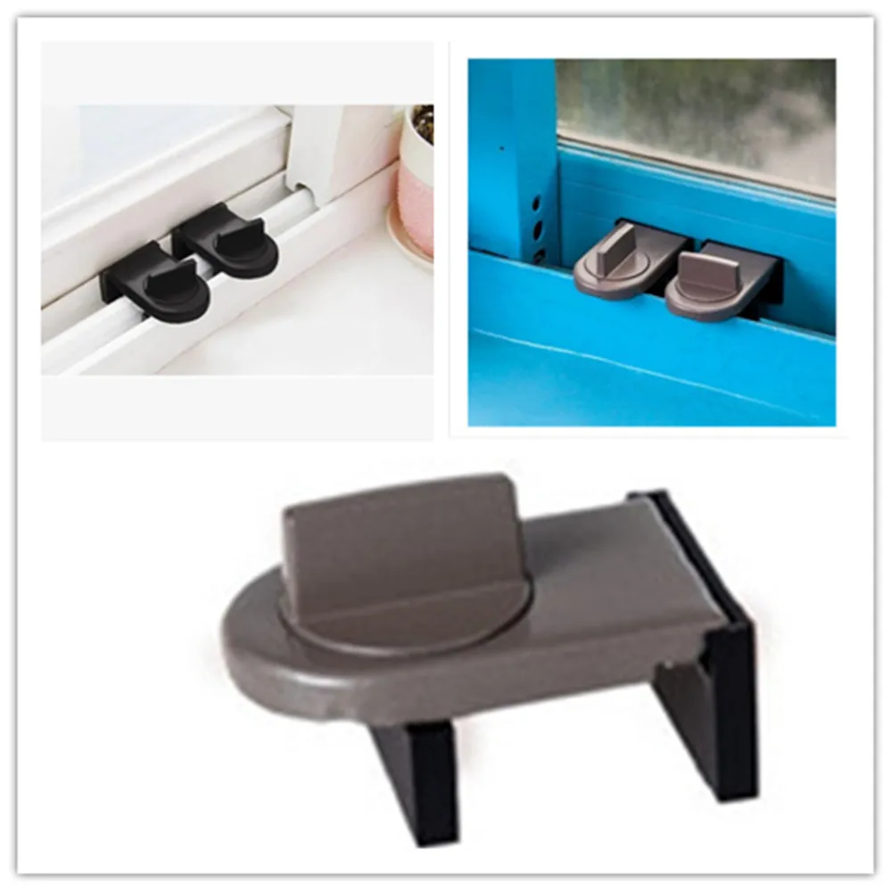 1pc Aluminum Alloy Sliding Window Restrictor Lock Child Safety Device Limiter Kid Safety Lock