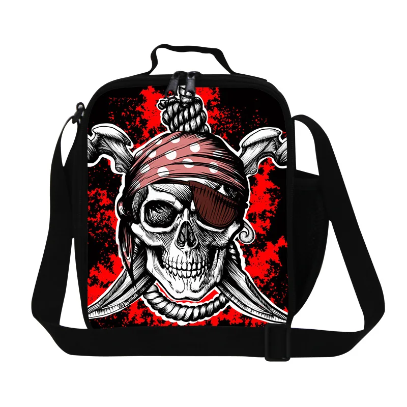 Skull Cooler Lunch Bags for Teenagers Cool Lunch Box Bag for Children Personalized Lunch ...