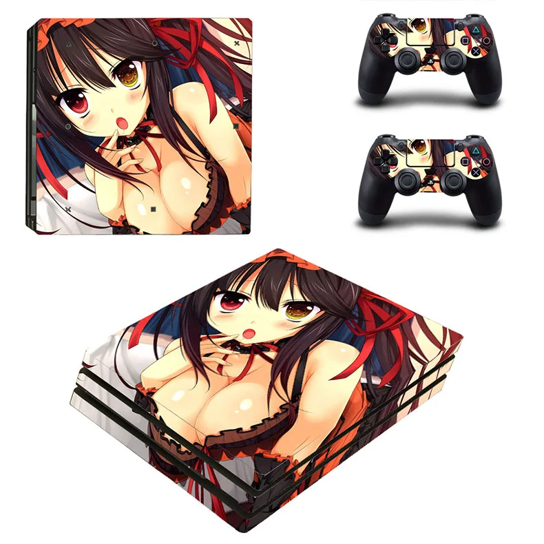 PS4 Pro Skin Six аниме наклейка Play station 4 Pro Tokisaki kurumi наклейка s для sony Playstation 4 Pro консоль и контроллеры - Цвет: YSP4P-0509