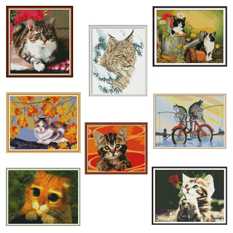 

Cross Stitch Kits Embroidery Needlework Sets Animal Joy Sunday Plastic Canvas Cross Stitch Package Cross-Stitch Woif Embroidery
