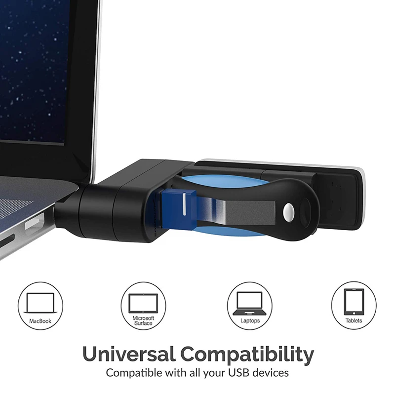 USB 2 0 концентратор 3 порта s Mini поворотный 180 Multi разветвитель адаптер для ПК