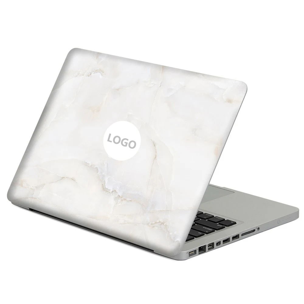 White Marble Grain Vinyl Full Positive Front Cover Decal Laptop Skin