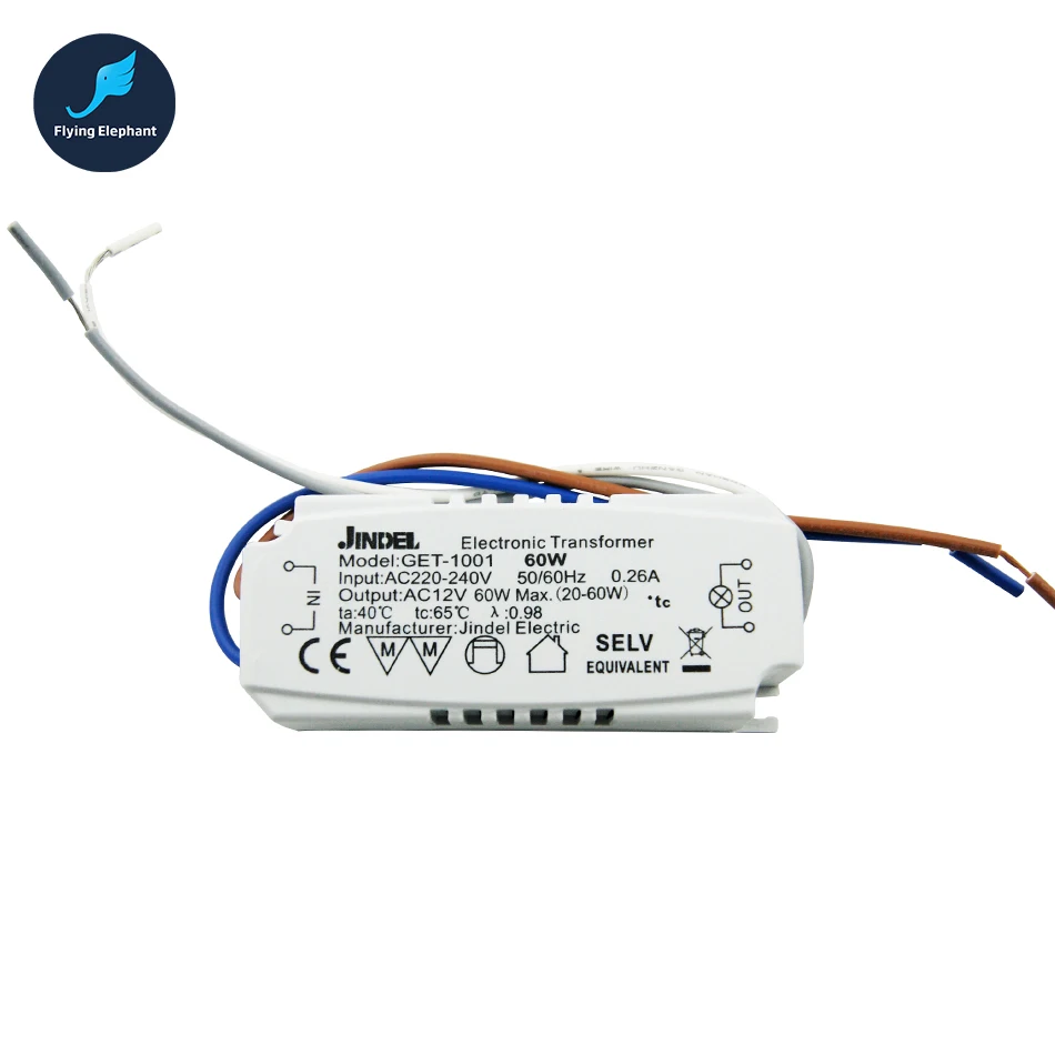 60 Вт 105 120 160 JINDEL электронный трансформатор AC220 240V 50/60 Гц для кристаллической