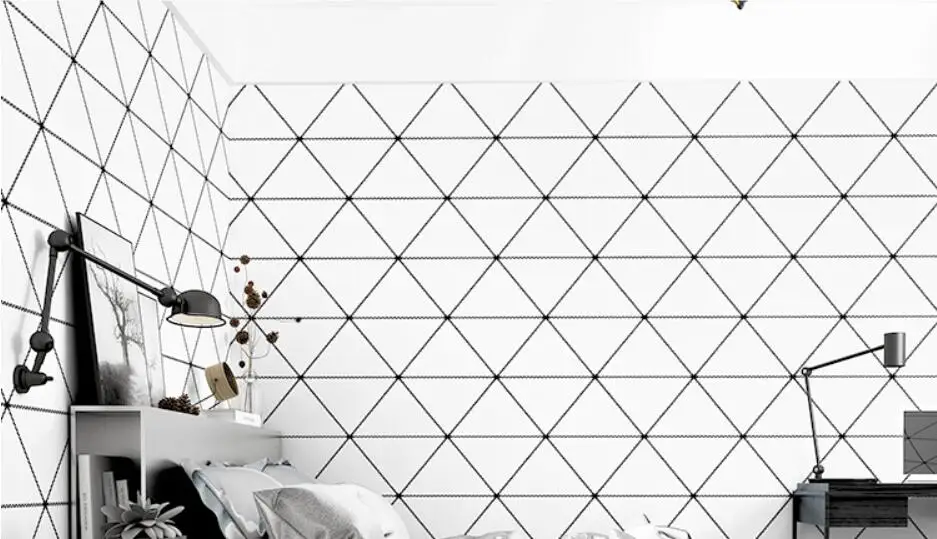 Beibehang Роскошные 3d обои для полосатых черно-белых геометрических фресок, настенная бумага в рулоне, Современное украшение, стерео настенная бумага