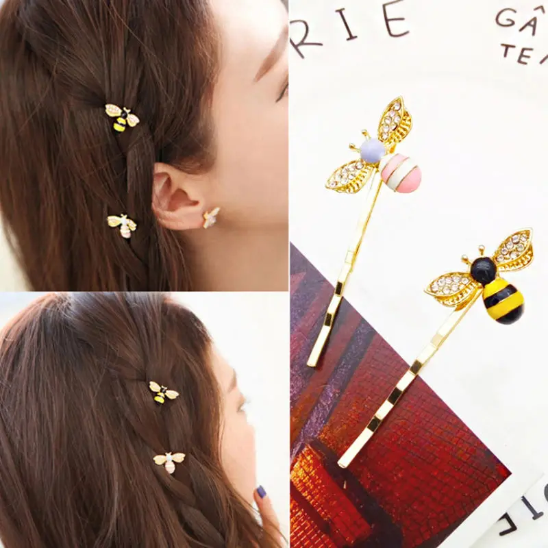 

Unique Design Little Bee Girl Hair Clip Pins Barrette Snap Hairgrip Accessories for Women Girls Headdress Headwear Hairclip