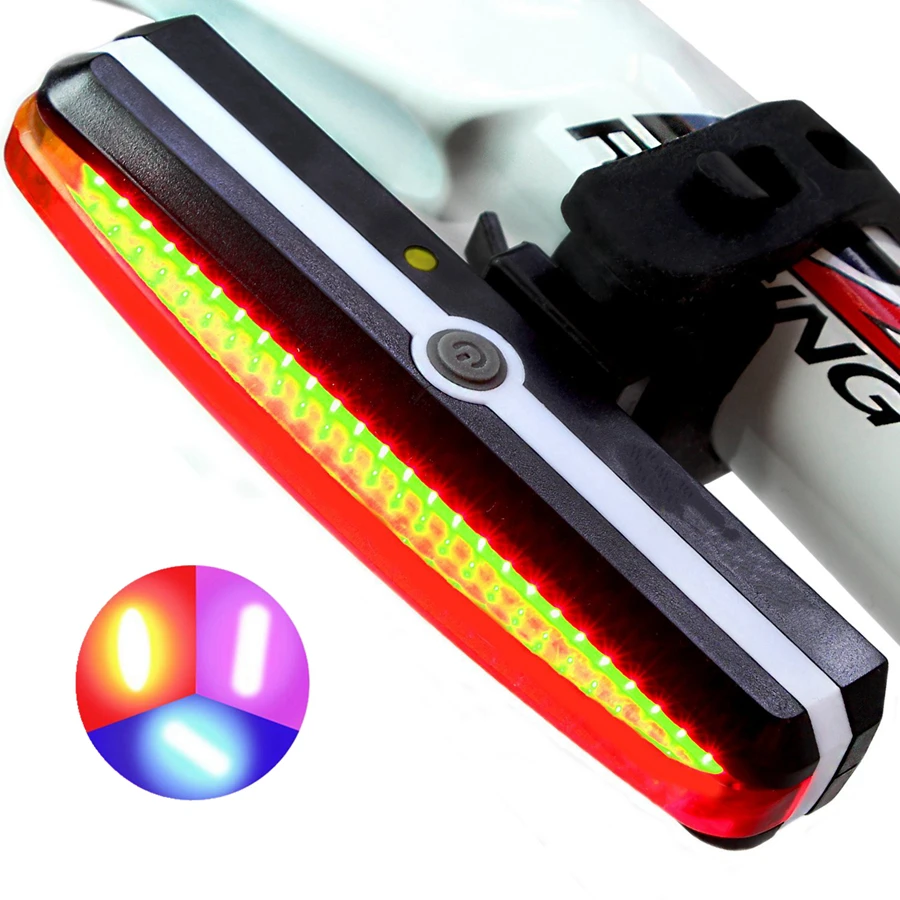 USB Rechargeable Bike Tail Light Powerful LED Bicycle Rear Light Super Bright and Red Taillight