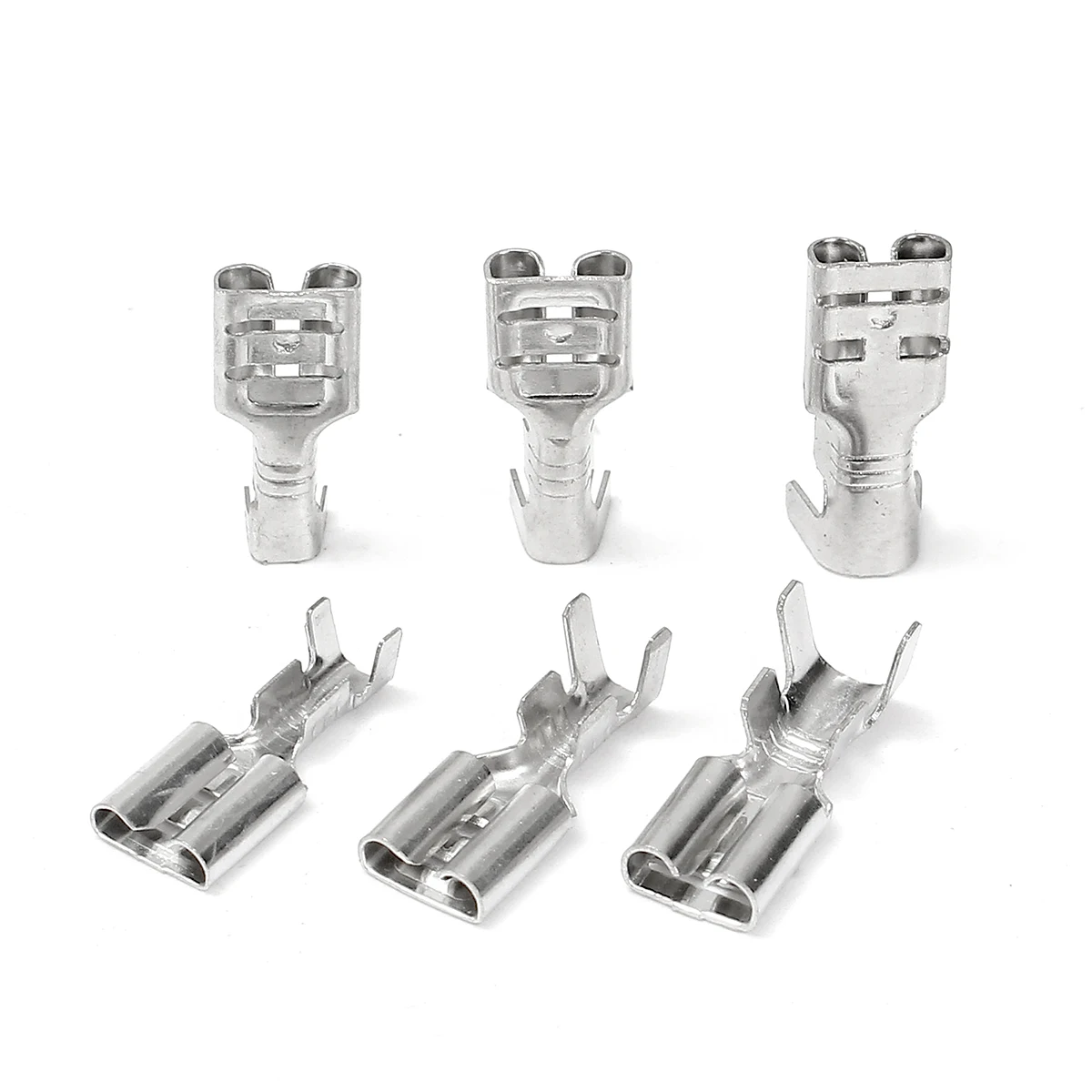 SWILET 10/25Pcs Uninsulated Female Spade Terminal Connectors Terminals