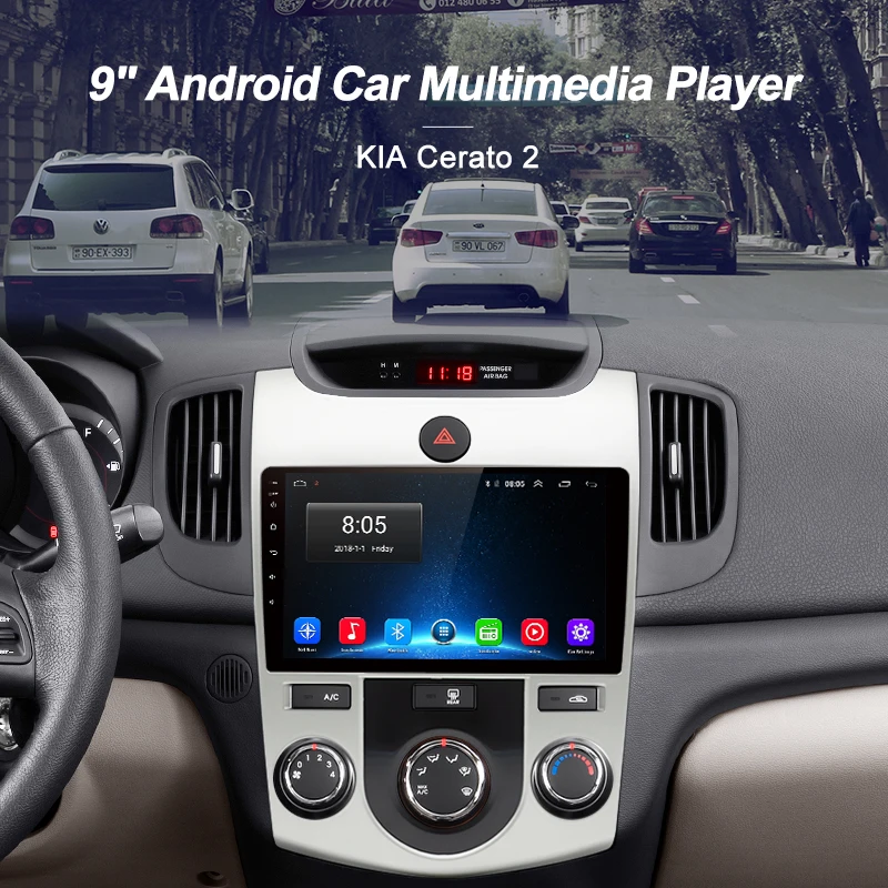 Best Junsun 2G+32G Android 8.1 Car Radio Multimedia Video Player Navigation GPS For KIA Cerato 2 2008-2013 audio player 2 din no DVD 3