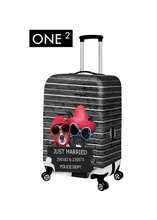 ONE2 Cute Animal Design Print Spandex Luggage Cover for Couple Travel Suitcase Case Apply to 22~30 Inch