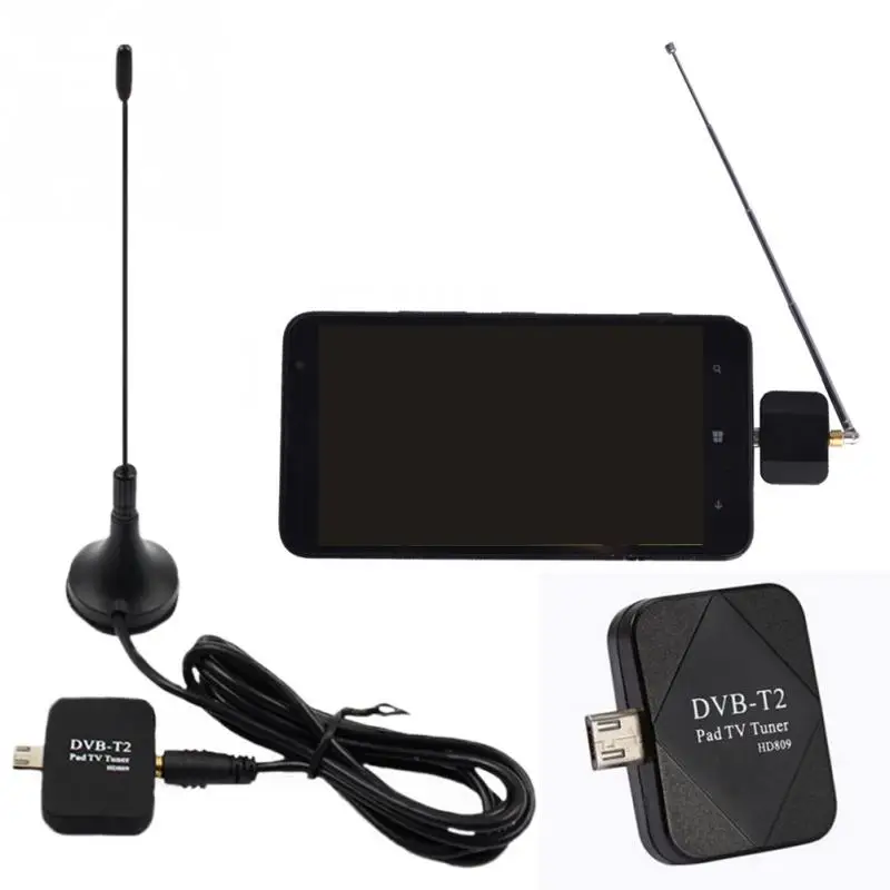Новое ТВ приемное устройство приемник+ антенна DVB-T2 DVB-T Мини ТВ приемник декодер Wfi рецептор для Android смартфон планшет
