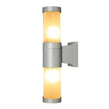 Серый современный Двухместный Heads Открытый Бра Европейский Вилла водонепроницаемый Пейзаж за коридора прихожей настенные бра