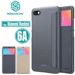 Ячейки чехол для телефона для Xiaomi Redmi 6A NILLKIN Sparkle Супер тонкий откидная крышка кожаный чехол для Xiaomi Redmi 6A с в розницу посылка