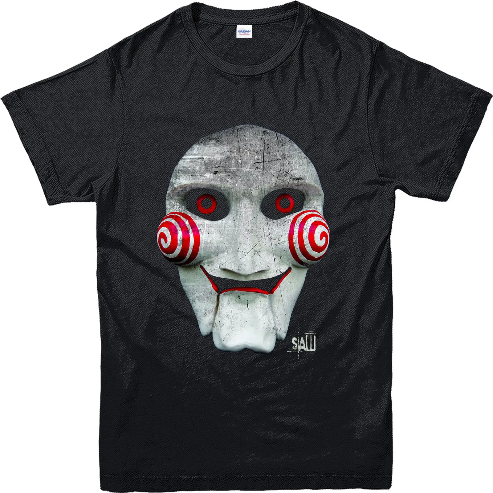 Футболка SAW Mask Movie Jigsaw Inspired Design Top2019 модный бренд 100% хлопок принт круглый вырез