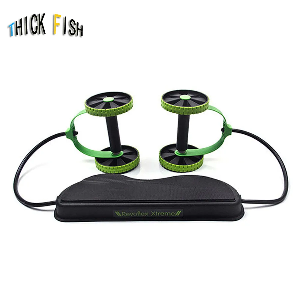 New Muscle Exercise Equipment Home Fitness Equipment Double Wheel Abdominal Power Wheel Ab
