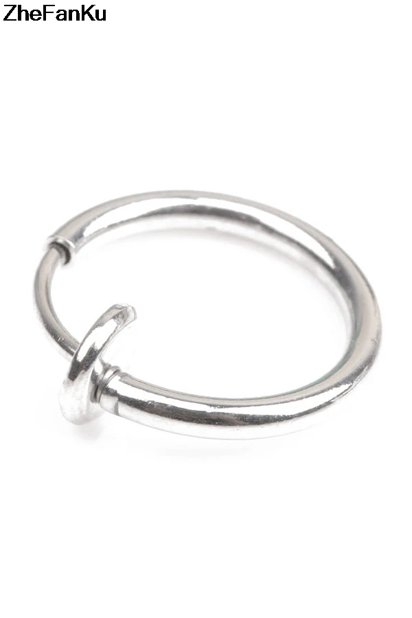 

2018 Limited Piercing Ombligo Body Jewelry Fashion 1 Piece Fake Nose Ring Goth Punk Lip Ear Clip On Septum Hoop Rings Earrings