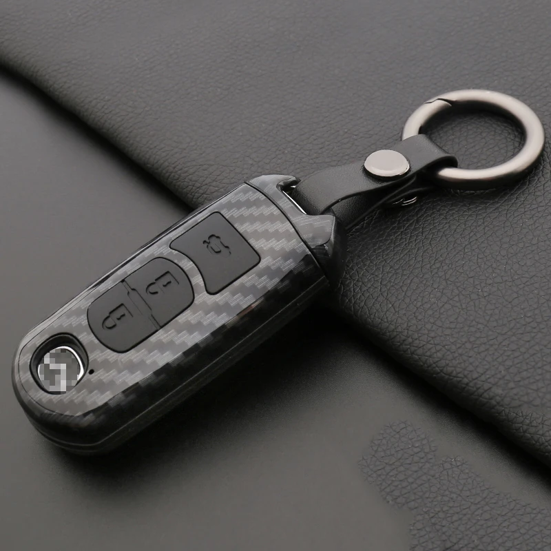 

Carbon Fiber Key Case Cover Shell For Mazda 3 6 CX5 CX7 CX-4 CX-5 CX-7 CX-9 RX8 2015 2016 2017 Car Styling Accessories for Mazda