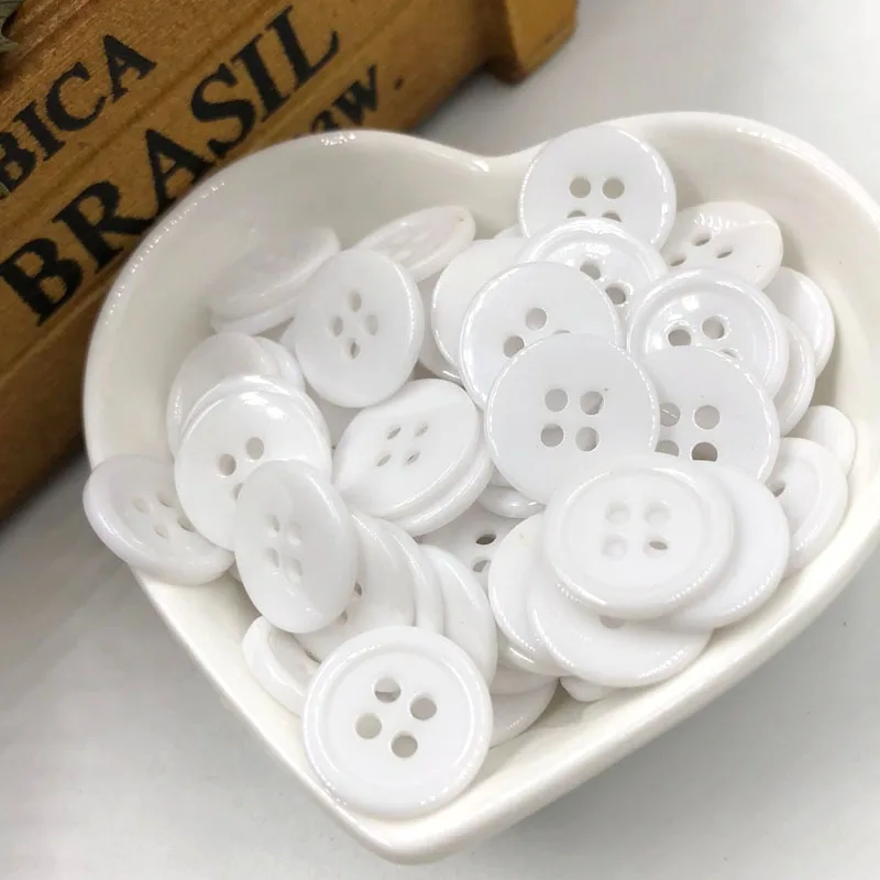 50/100 шт. пластиковые пуговицы для шитья 15 мм|plastic buttons|sewing buttonsbuttons white |