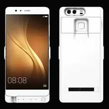 6000 мАч Мощность банк Батарея Зарядное устройство чехол Мощность назад Clip Телефон Защитная крышка с подставкой Зарядное устройство чехол для HUAWEI P9