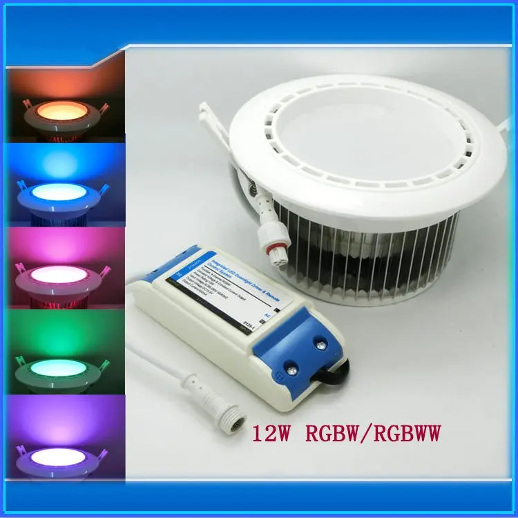 

Milight 2.4G 12W Downlight Wireless Colorful LED RGBCW (RGB+COOL WHITE) RGBWW (RGB+WARM WHITE) LED Smart Downlight