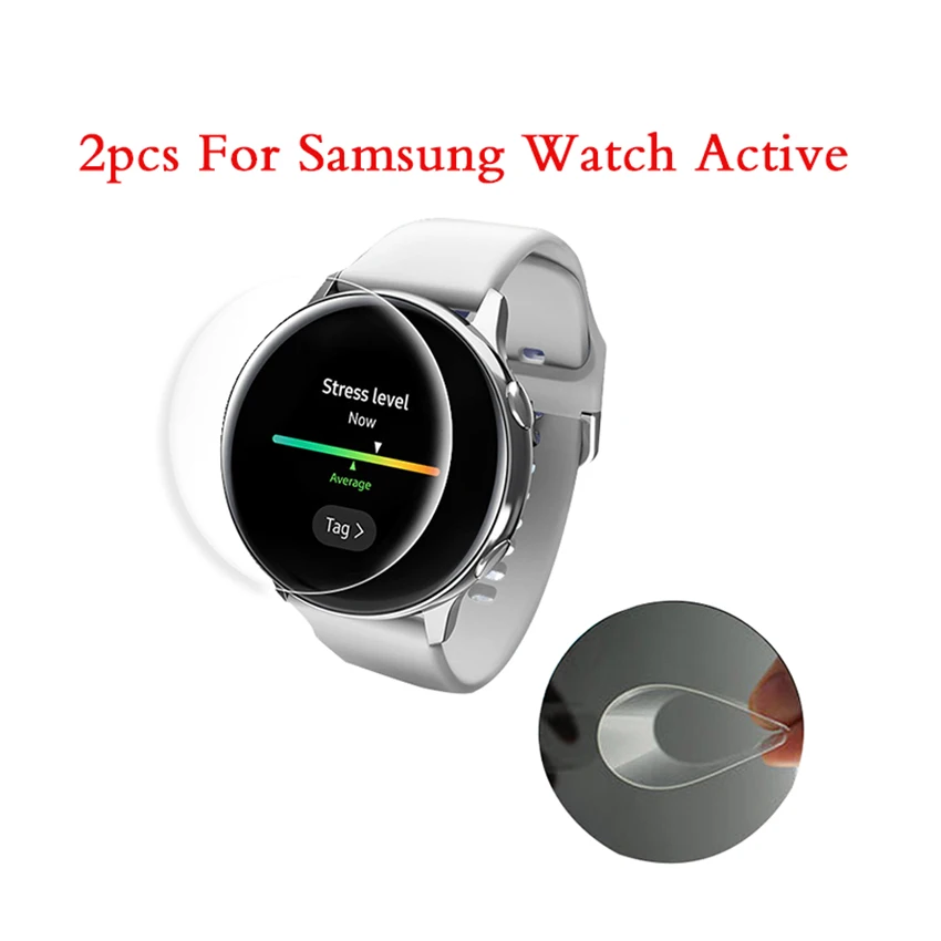 

2Pcs For Samsung Galaxy Watch Active Smartwatch Screen Protector Ultra-thin Soft Clear LCD Guard Skin Protective Film