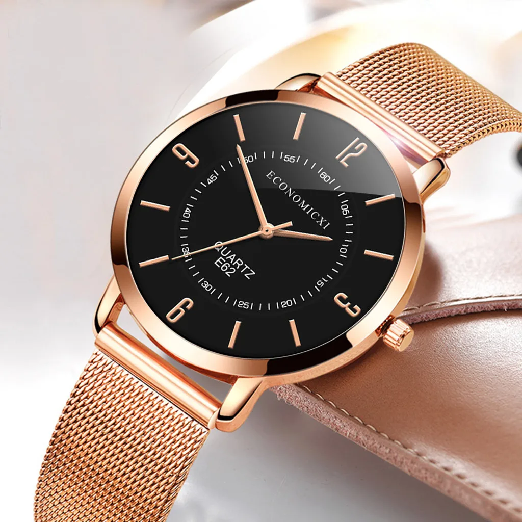 Женские и мужские часы из розового золота и стали, роскошные брендовые Модные кварцевые женские часы, деловые праздничные подарочные часы, наручные часы# AWS - Цвет: E62-B