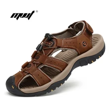 Летняя пляжная обувь; повседневная обувь; мужские сандалии из натуральной кожи; мужские летние сандалии