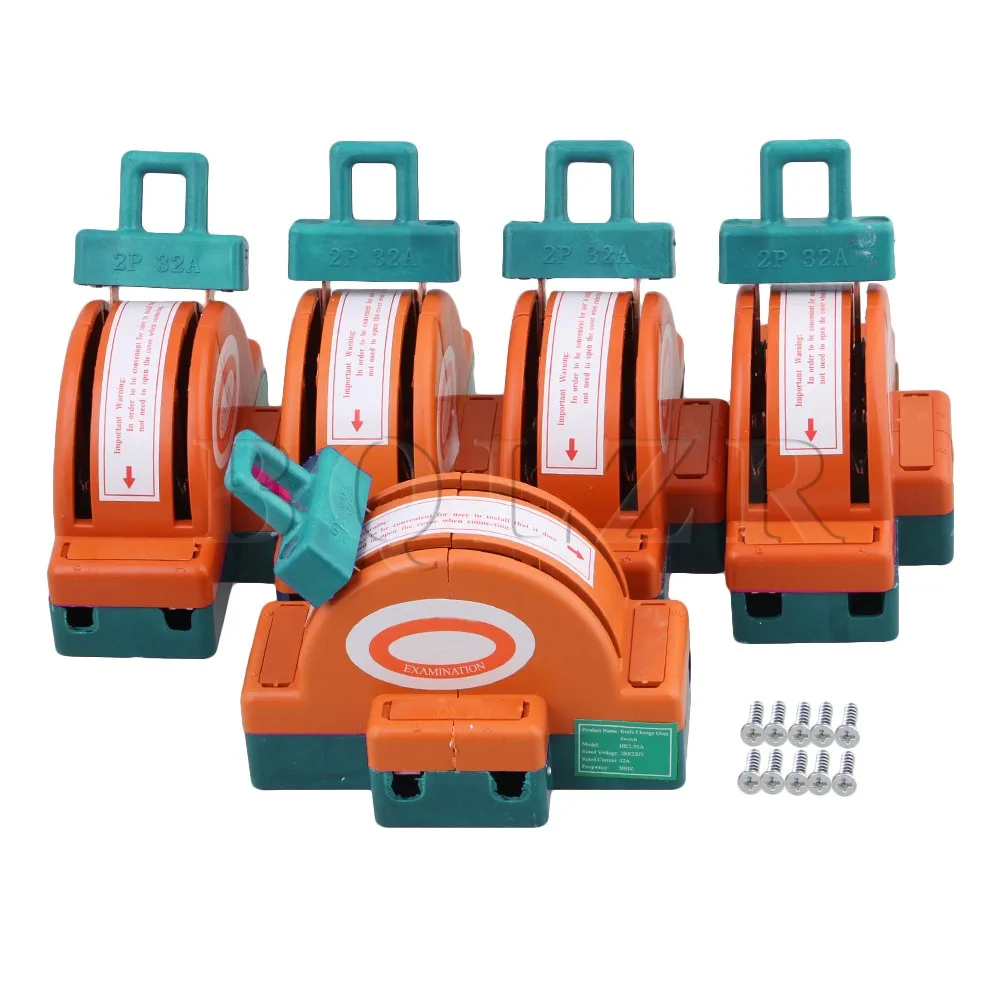 

BQLZR 5 x 32A 2 Pole Double Throw DPDT Tool Safety Disconnect Switch