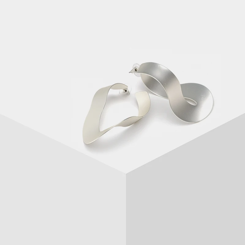 

New fashion Silver geometry minimalist earrings